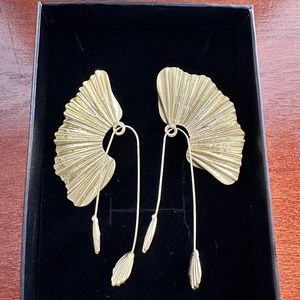 Giant Gold Leaf Earrings